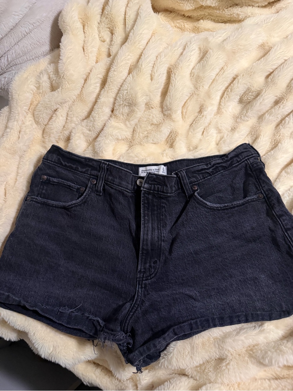 Denim Black Shorts